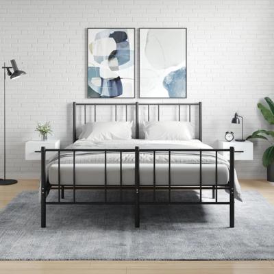 Nachtkastjes 2 st wandgemonteerd 35x35x20 cm wit