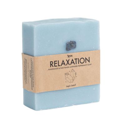 Spiru Fair Trade Edelsteen Zeep - Lavendel-Pepermunt & Lapis Lazuli -