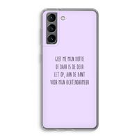 Ochtendhumeur: Samsung Galaxy S21 Transparant Hoesje