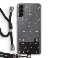 Hipster stripes: Samsung Galaxy S21 Plus Transparant Hoesje met koord