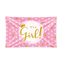 Gevelvlag It&apos;s a Girl! Roze (150x90cm) - thumbnail
