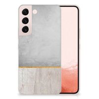 Samsung Galaxy S22 Bumper Hoesje Wood Concrete