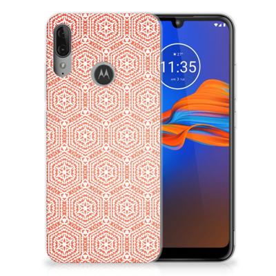 Motorola Moto E6 Plus | TPU bumper | Pattern Orange