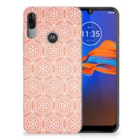 Motorola Moto E6 Plus | TPU bumper | Pattern Orange