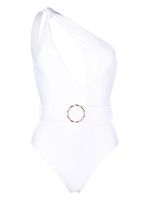 Noire Swimwear maillot de bain à taille ceinturée - Blanc - thumbnail