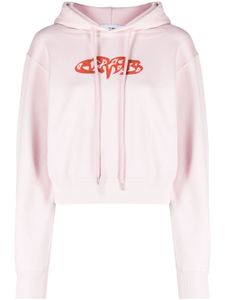 AMBUSH hoodie en coton à coupe crop - Rose