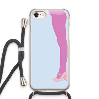Pink panty: iPhone 7 Transparant Hoesje met koord