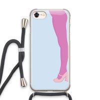 Pink panty: iPhone 7 Transparant Hoesje met koord