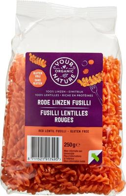 Your Organic Nat Rode linzen pasta glutenvrij