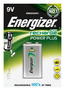 Energizer Power Plus 6LR61 Oplaadbare 9V batterij (blok) NiMH 8.4 V 175 mAh 1 stuk(s)