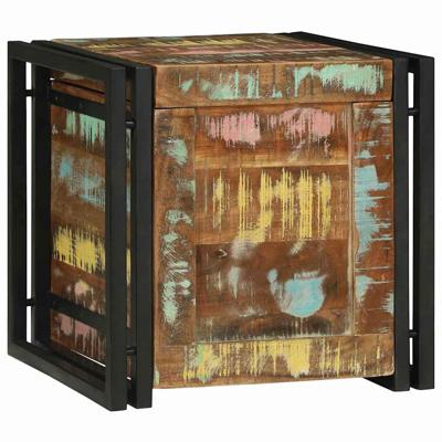 Opslagdoos Meerkleurig 40 x 40 x 40 cm Massief acaciahout