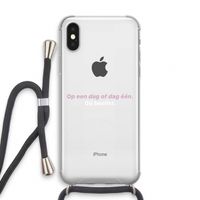 gij beslist: iPhone X Transparant Hoesje met koord