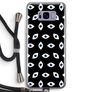 Eyes pattern: Samsung Galaxy S8 Transparant Hoesje met koord