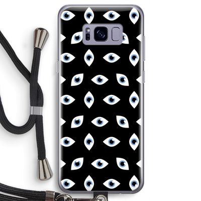 Eyes pattern: Samsung Galaxy S8 Transparant Hoesje met koord