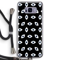 Eyes pattern: Samsung Galaxy S8 Transparant Hoesje met koord