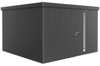Biohort Metalen tuinhuis Neo - Enkele deur - Donkergrijs - 4D (348x348 cm)- Plat dak- Metaal- Biohort Biohort Metalen tuinhuis Neo - Enkele deur - Donkergrijs - 4D (348x348 cm)- Plat dak- Metaal- Biohort