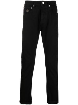 Brunello Cucinelli jean slim à teinture foncée - Noir