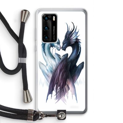 Yin Yang Dragons: Huawei P40 Transparant Hoesje met koord