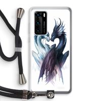 Yin Yang Dragons: Huawei P40 Transparant Hoesje met koord
