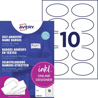Avery-Zweckform L4882-20 Naamplaatje Kennzeichnungsetiketten (b x h) 85 mm x 50 mm 200 stuk(s)