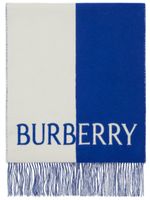 Burberry écharpe en laine mélangée à motif Equestrian Knight - Bleu