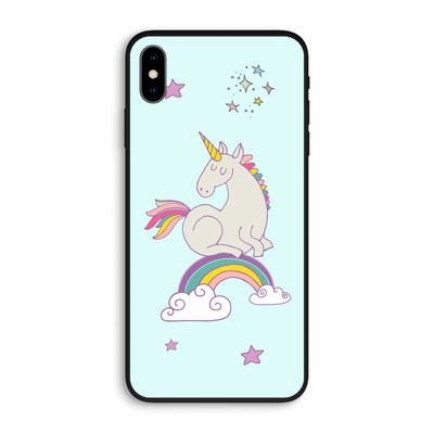 Regenboog eenhoorn: iPhone XS Max Biologisch afbreekbaar hoesje