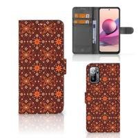 Xiaomi Redmi Note 10/10T 5G | Poco M3 Pro Telefoon Hoesje Batik Brown