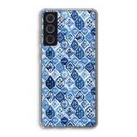 Blauw motief: Samsung Galaxy S21 FE Transparant Hoesje