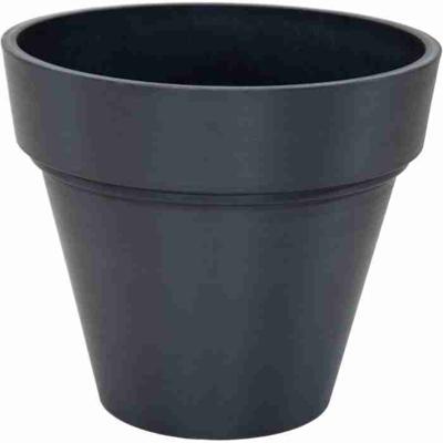 Pot - MEGA COLLECTIONS - Ecostone Plantenbak - Ø 55 cm - H 51 cm - Zwart