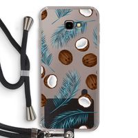 Kokosnoot roze: Samsung Galaxy J4 Plus Transparant Hoesje met koord