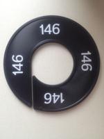 Maatring zwart/wit 146