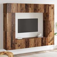 Tv-meubelset 8 pcs Oud hout 80 x 30 x 30 cm Bewerkt hout