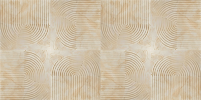 Moderne bogen vinyl tapijt beige