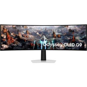 Samsung Odyssey OLED G9 S49CG934SU Gaming monitor Energielabel G (A - G) 124.5 cm (49 inch) 5120 x 1440 Pixel 32:9 0.03 ms DisplayPort, HDMI, Micro-HDMI, USB