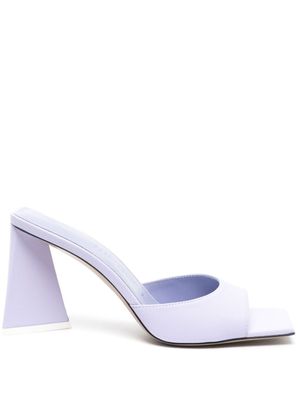 The Attico mules Mini Devon 95 mm en cuir - Violet