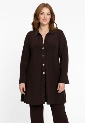 Yoek Tuniek wide bottom buttoned | Bruin | Maat 38/40