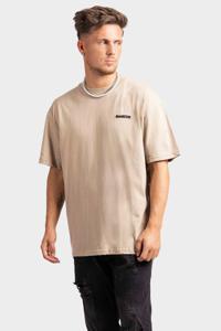 Couture Club Jacquard Tape Relaxed Fit T-Shirt Heren Beige - Maat XS - Kleur: Beige | Soccerfanshop