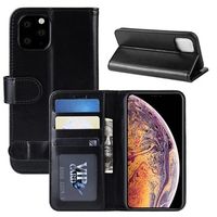 iPhone 11 Pro Max Wallet Hoesje met Magnetische Sluiting - Zwart