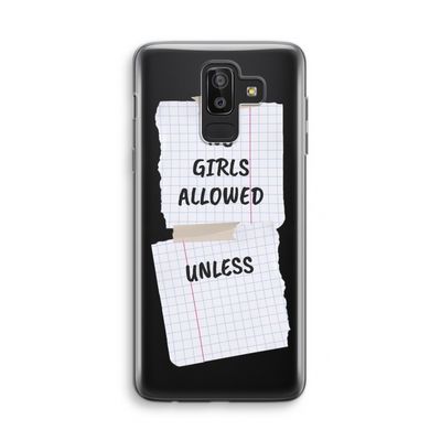 No Girls Allowed Unless: Samsung Galaxy J8 (2018) Transparant Hoesje