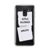 No Girls Allowed Unless: Samsung Galaxy J8 (2018) Transparant Hoesje