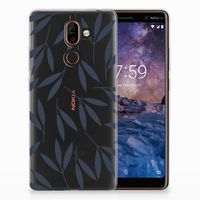 Nokia 7 Plus TPU Case Leaves Blue - thumbnail