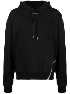 HELIOT EMIL hoodie en coton biologique à fermeture zippée - Noir