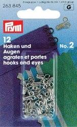 Prym Haken en Ogen zilver