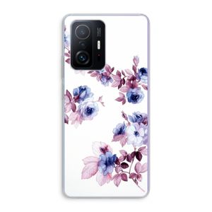Waterverf bloemen: Xiaomi 11T Transparant Hoesje