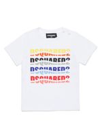 DSQUARED2 KIDS t-shirt à imprimé ondulé - Blanc