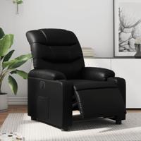 Fauteuil elektrisch verstelbaar kunstleer zwart