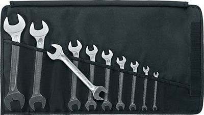 Stahlwille Set dubbele steeksleutels | 10-delig SW6-32 mm | chroom-legering-staal verchroomd | 1 stuk - 96400307 96400307
