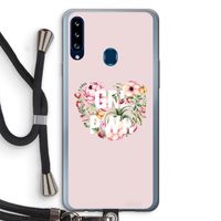 GRL PWR Flower: Samsung Galaxy A20s Transparant Hoesje met koord