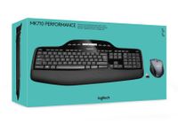 Logitech MK710 Performance toetsenbord Inclusief muis RF Draadloos QWERTY Scandinavisch Zwart - thumbnail