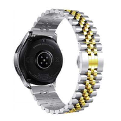 Stalen band - Zilver / goud - Samsung Galaxy Watch - 46mm / Samsung Gear S3